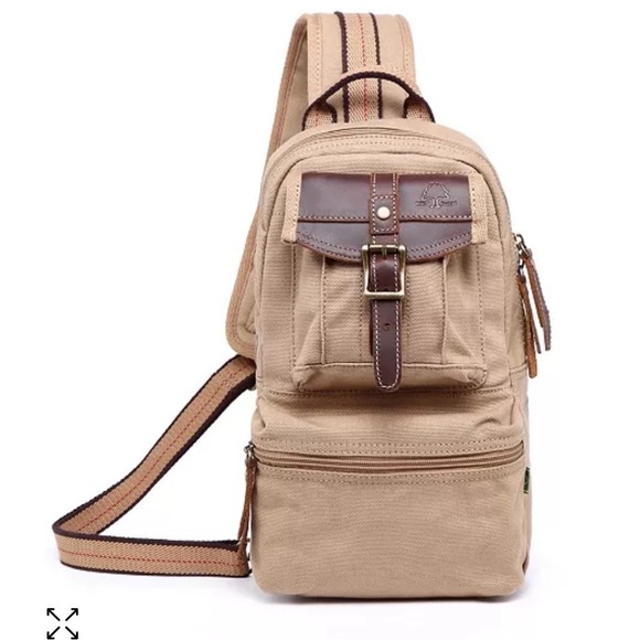 TSD BRAND Turtle Ridge Canvas Sling Bag main image 6